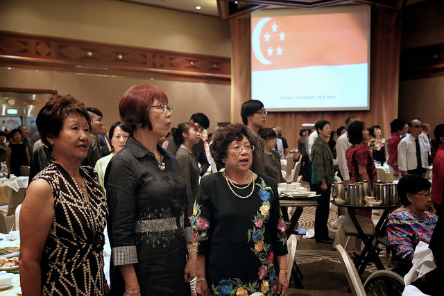 Ending on a high note, everyone stood to sing the National Anthem with much pride and gusto.