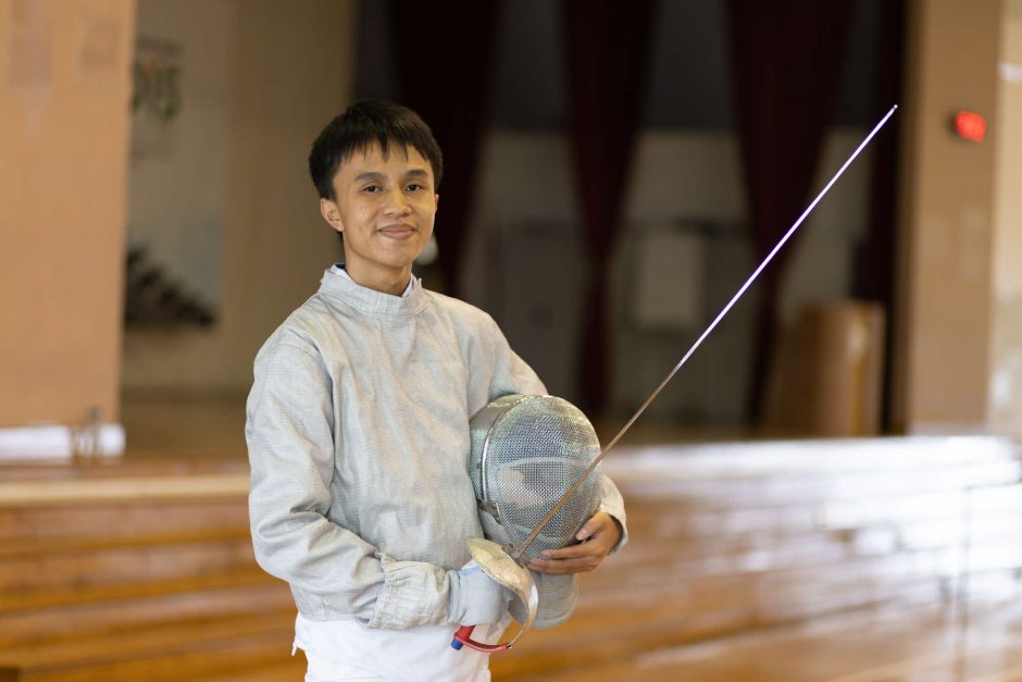 Parrying his way through fencing